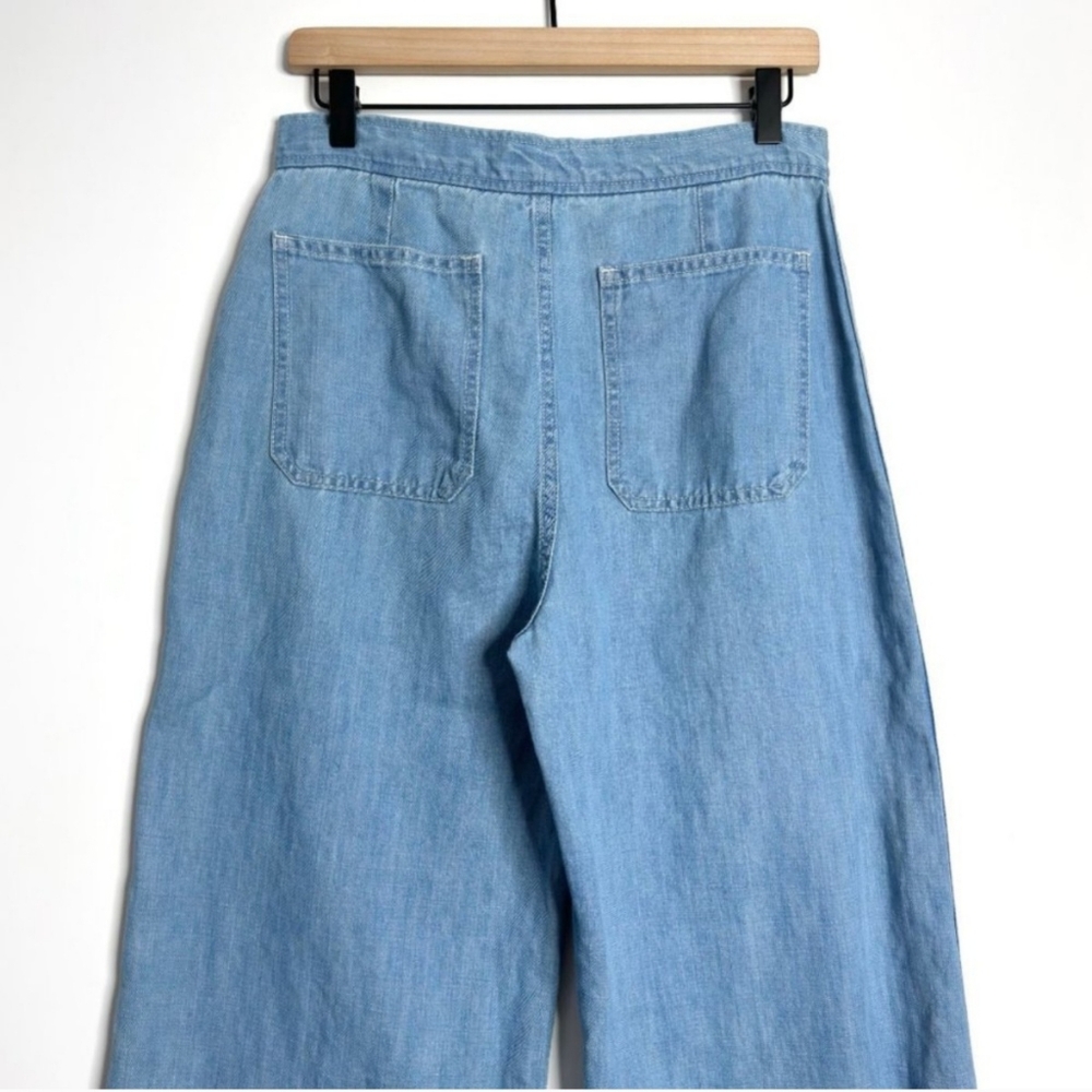 Polo by Ralph Lauren Margery High Rise Wide Leg Light Wash Jeans - 29R - Picture 11 of 13